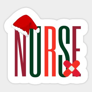 Nurse Santa Christmas Sticker